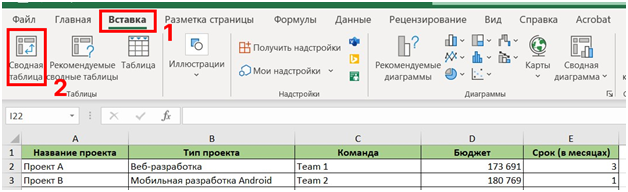 Как сделать сводную таблицу Excel: Пошаговая инструкция 1